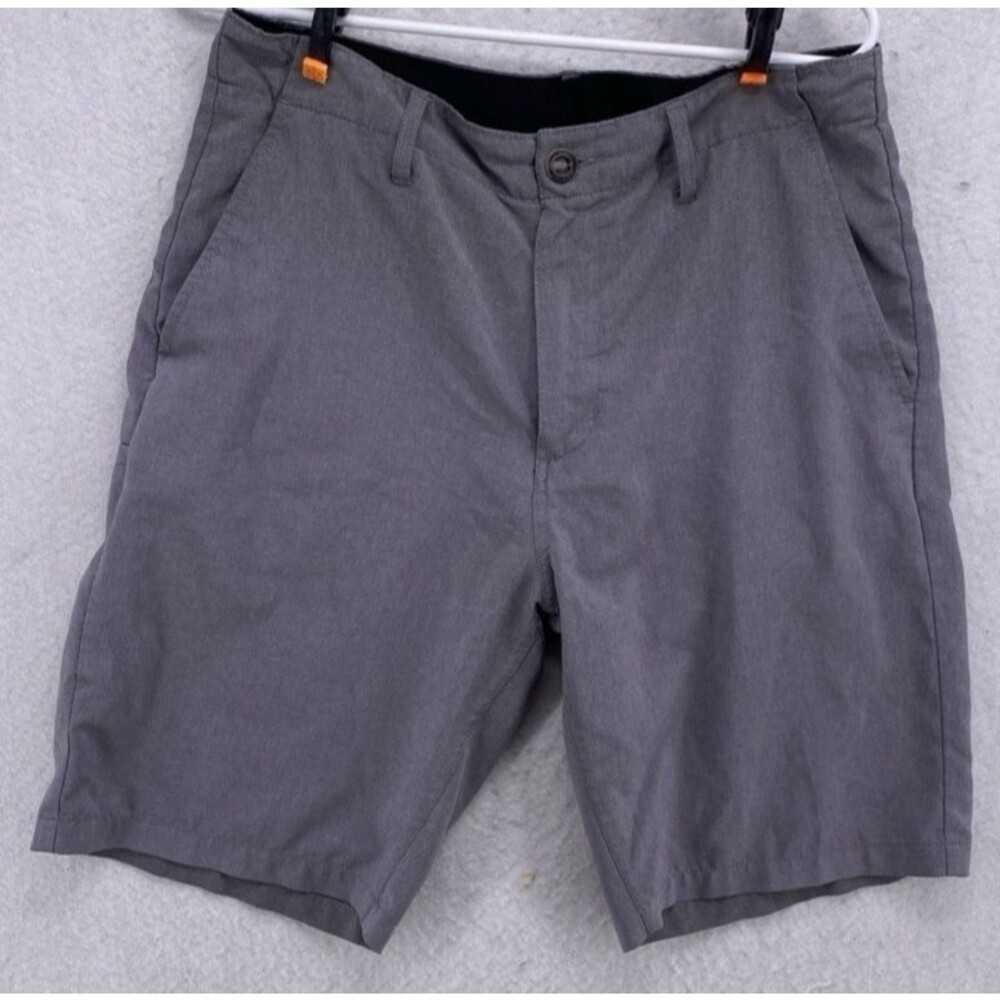 Volcom Men's Shorts Size 32 Gray Hybrid Chino Pockets Casual Skater Walk